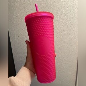 Starbucks Venti Neon Pink studded Tumbler